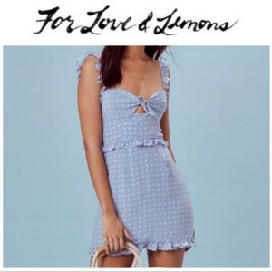 NWT For Love & Lemons Sweetheart Mini Dress